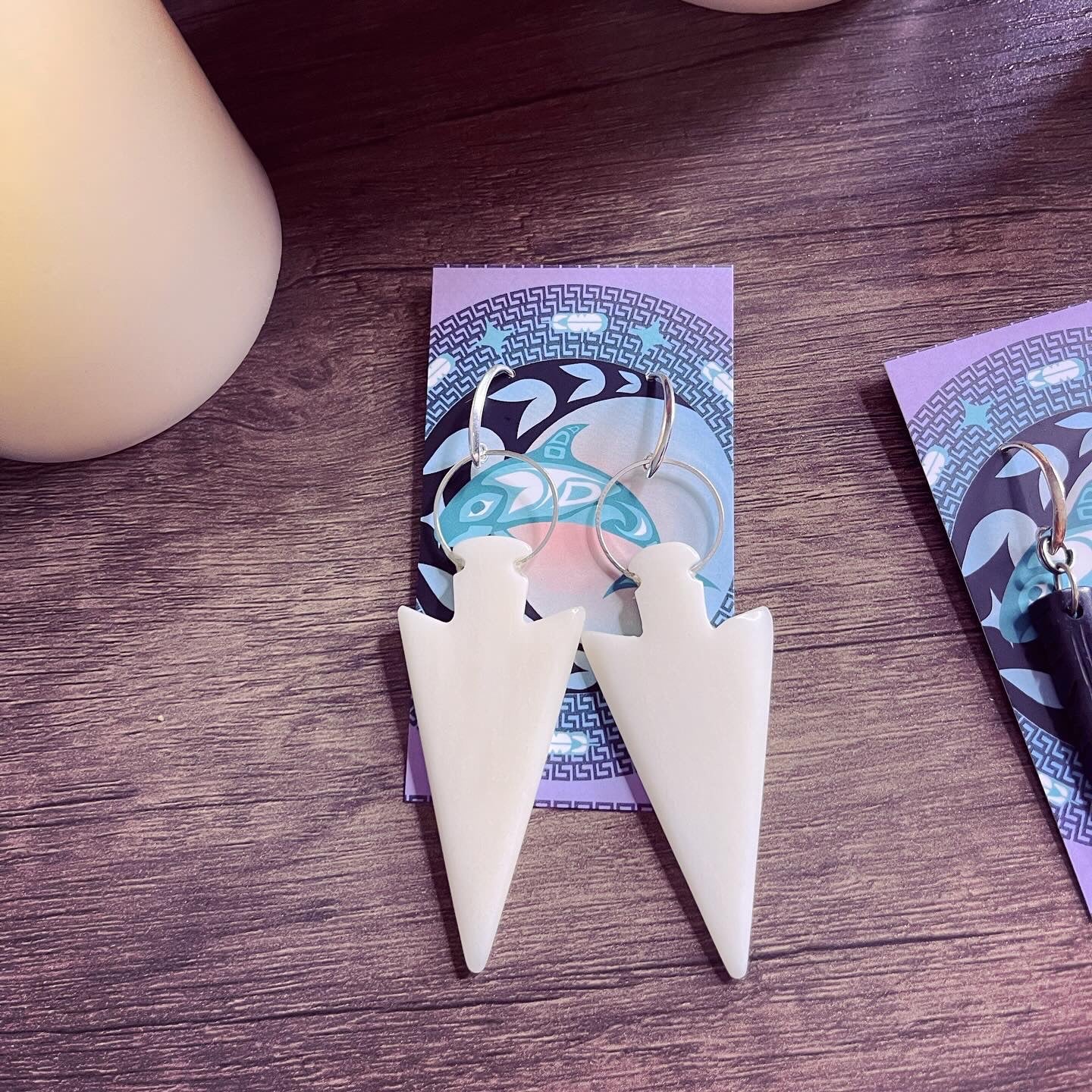 Bone Arrowhead Earrings